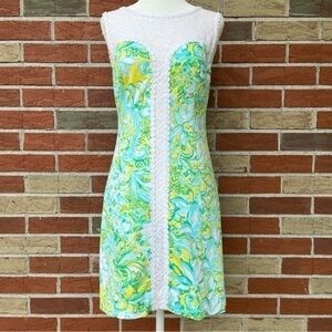 ☀️ Lilly Pulitzer Sofia Dandelion Yellow Beach Gypsies Mini Shift Dress
